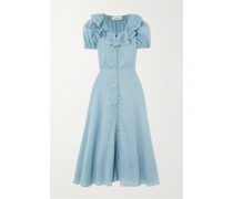 The Sunrise Midikleid aus Baumwoll-voile