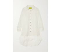 Mini-hemdblusenkleid aus Biobaumwolle