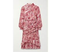 Isa Midikleid aus Seiden-georgette