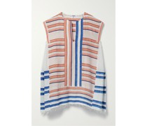 + Net Sustain Eskedar Strandkleid aus Gestreifter Gaze aus einer Baumwollmischung