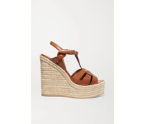 Tribute Espadrille-wedges aus Leder in Flechtoptik