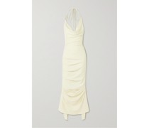 Asymmetrische Robe aus Stretch-crêpe