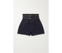 Shorts aus Stretch-denim