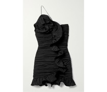 Brenaya Asymmetrisches Minikleid aus Taft