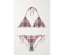 Karierter Triangel-bikini