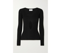 Oberteil aus Rippstrick mit Cut-out