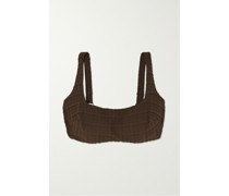 D-g The Crop Bikini-oberteil aus Seersucker