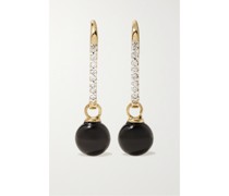 Ohrringe aus 14 Karat  mit Onyxen Und Diamanten