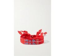 Ride Or Die Set aus Zwei Armbändern aus Baumwollripsband