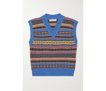 Ärmelloser Pullover aus Wolle
