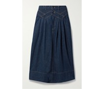 The Field Midi-jeansrock mit Falten
