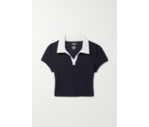 Verkürztes Polohemd aus Stretch-jersey