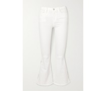 Le Crop Hoch Sitzende Schlagjeans