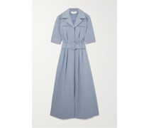 Simone Midikleid aus Baumwoll-chambray
