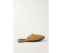 Slippers aus Veloursleder