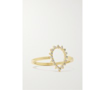 Mini Open Teardrop Ring aus 18 Karat