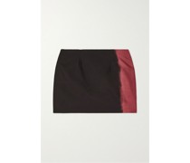 Haile Zweifarbiger Minirock aus Glänzendem Twill