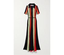 Maxikleid aus Gestreiftem Stretch-strick