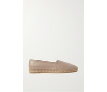 Espadrilles aus Leder mit Logoprägung