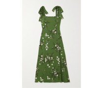 Twilight Midikleid aus Crêpe mit Blumenprint