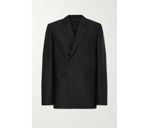 Doppelreihiger Blazer aus Glänzendem Twill