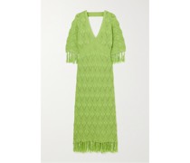 Simmons Midikleid aus Baumwolle in Pointelle-strick