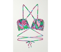 Bedrucktes Neckholder-bikini-oberteil