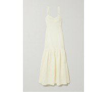 Rückenfreies Midikleid aus Leinen
