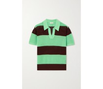 T-shirt aus Gestreiftem Lochstrick