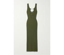 Maxikleid aus Stretch-jersey mit Kristallen