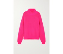 Oversized-rollkragenpullover aus Gerippter Wolle