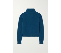 Verkürzter Kaschmirpullover mit Rollkragen