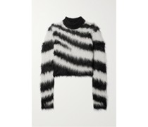 Verkürzter Pullover aus einer Alpakawollmischung