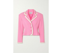 Zweifarbiger Blazer aus Woll-crêpe
