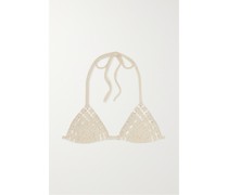 Weavemix Triangel-bikini-oberteil aus Geflochtenem Stretch-satin