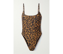 + Net Sustain Badeanzug mit Leopardenprint