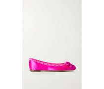 Rockstud Ballerinas aus Satin