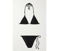 + Net Sustain San Marco Neckholder-triangel-bikini aus Stretch-frottee