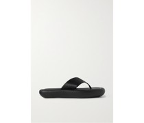 Zehensandalen aus Leder mit Plateau