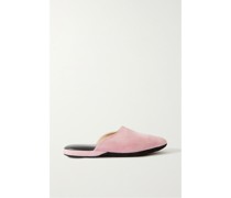 Slippers aus Veloursleder