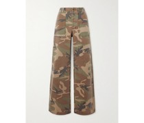 Hose aus Baumwoll-twill mit Camouflage-print