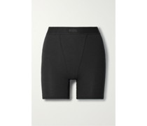 Cotton Rib Boxer – Soot – Shorts aus Geripptem Jersey aus einer Baumwollmischung