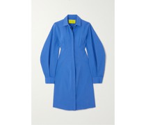 Mini-hemdblusenkleid aus Baumwoll-seersucker