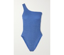 + Net Sustain Nancy Asymmetrischer Badeanzug aus Seersucker