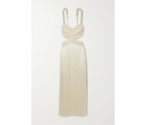 Maxikleid aus Gehäkeltem Satin