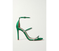 Sandalen aus Satin mit Kristallen