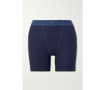 Cotton Rib Boxer – Navy – Shorts aus Geripptem Jersey aus einer Baumwollmischung