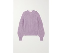 Pullover aus Einer Gerippten Mohairmischung