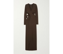 Asymmetrisches Maxikleid aus Jersey