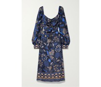 Midikleid aus Bedrucktem Georgette